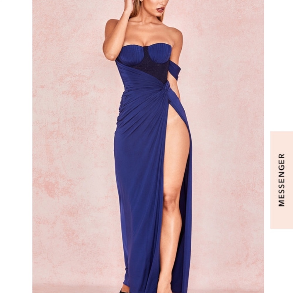 Royal blue gown